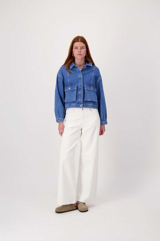 Zusss Boxy Jacket Medium Blue Denim  (0310-0011/2023) - MerkenOutlet