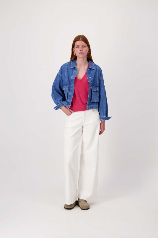Zusss Boxy Jacket Medium Blue Denim  (0310-0011/2023) - MerkenOutlet
