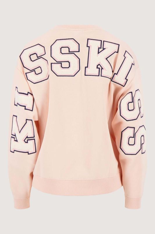 Zusss V Hals Sweater Light Pink 'Kiss Kiss'  (0311-0001/2200) - MerkenOutlet